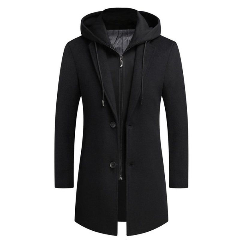 Manteau à Capuche Amovible pour Homme