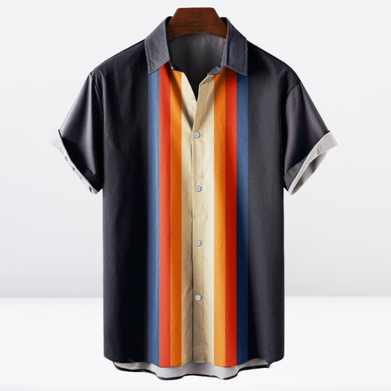Primo | Chemise Rétro Hawaïenne Homme – Manches Courtes Boutonnées