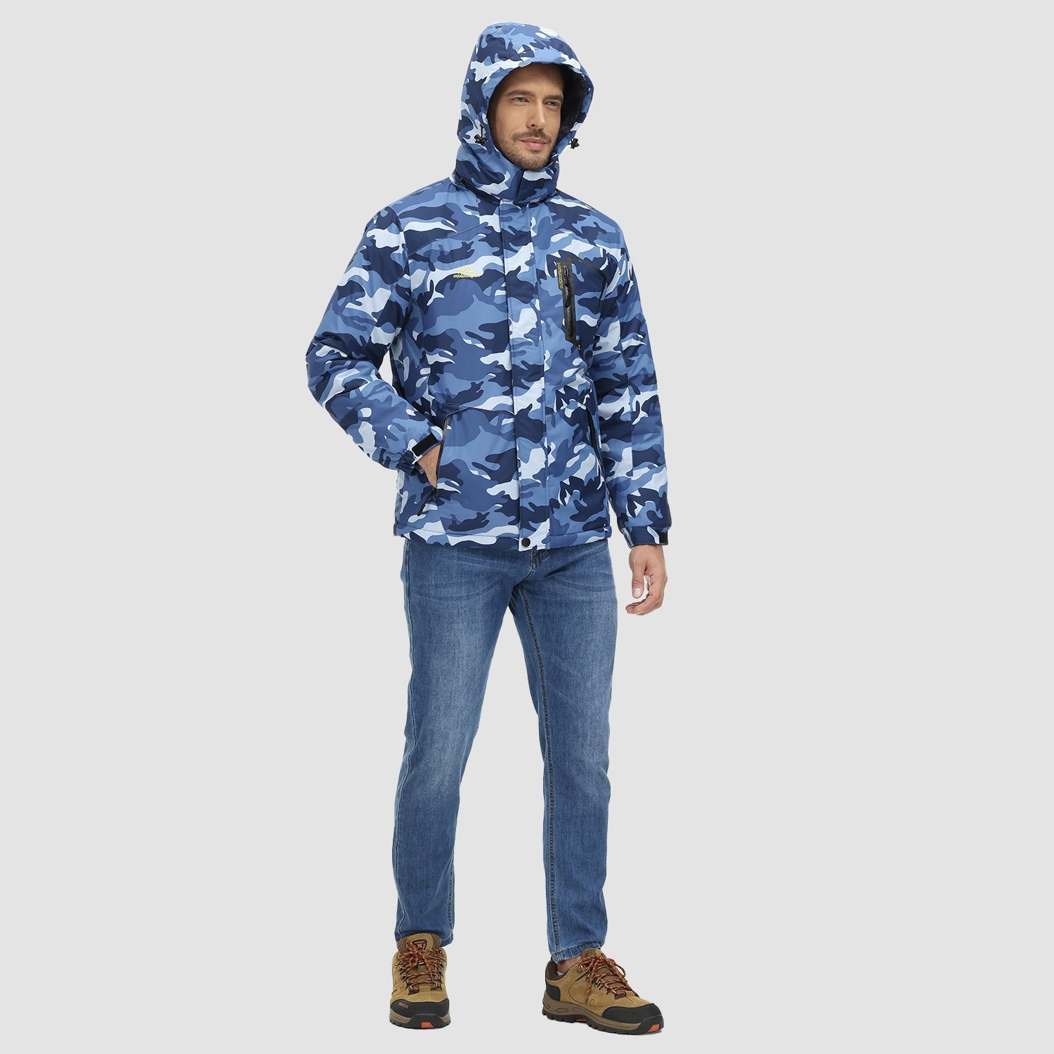 Orion | Veste d'hiver déperlante pour hommes avec doublure en polaire