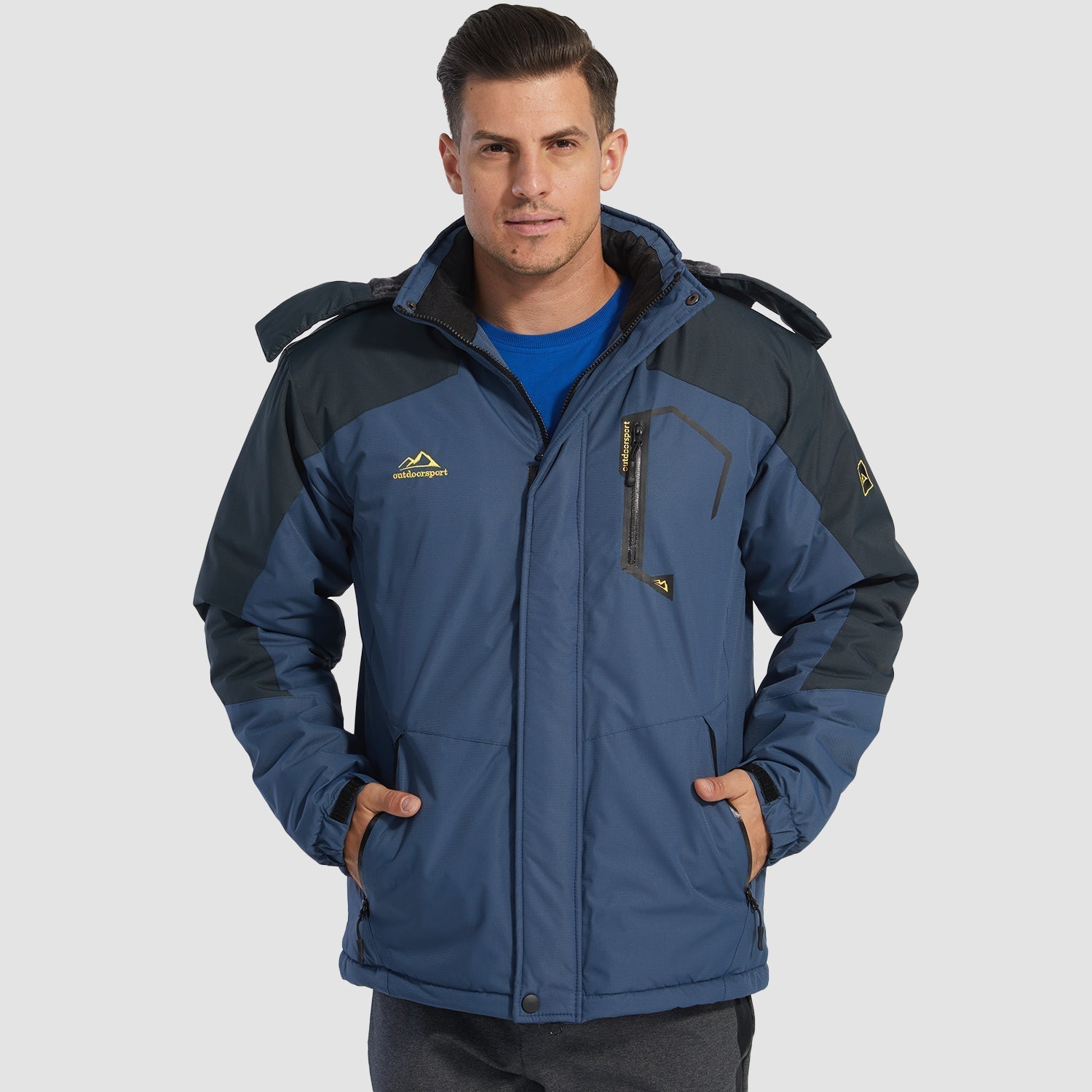 Orion | Veste d'hiver déperlante pour hommes avec doublure en polaire