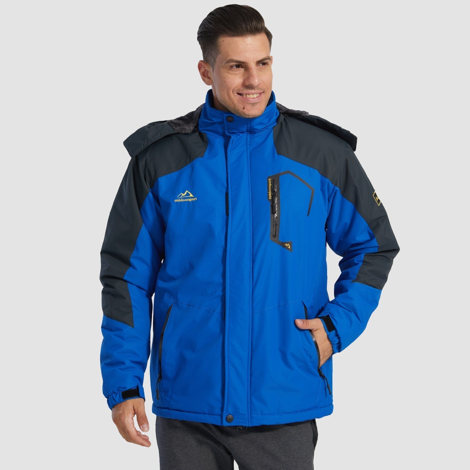Orion | Veste d'hiver déperlante pour hommes avec doublure en polaire