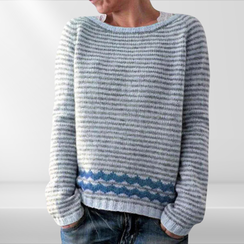 Dawn | Pull Tricoté Épais Femme avec Motif Imprimé