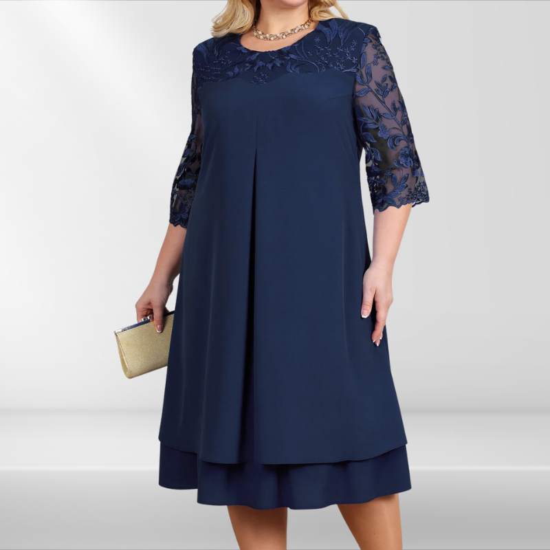Greta | Robe de Banquet Grande Taille Brodée Femme