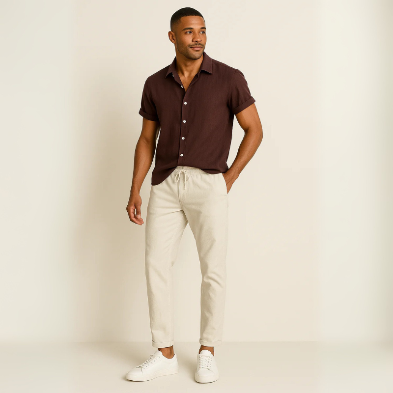 Janick | Linnen overhemd en broek - zomerset