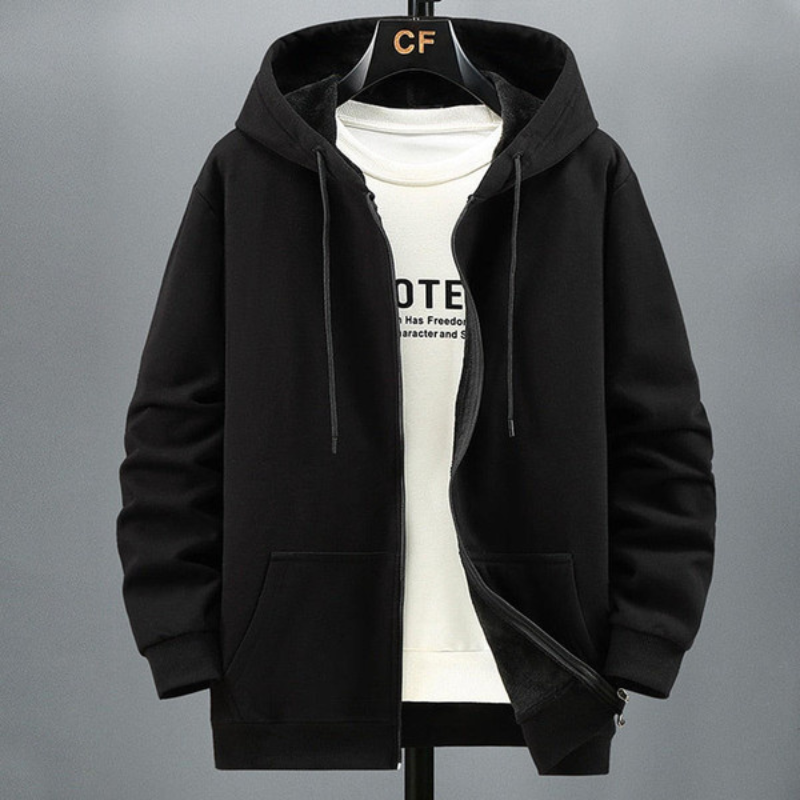 Cardigan à Capuche en Polaire pour Homme