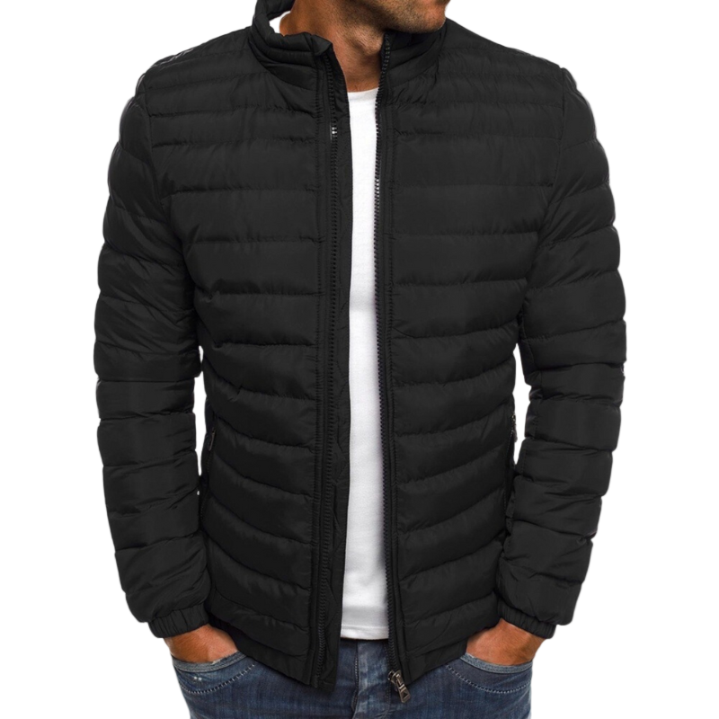 Filip | Veste Matelassée Homme avec Rembourrage Doux-Mens Jacket-Noir-Barnier Boutique