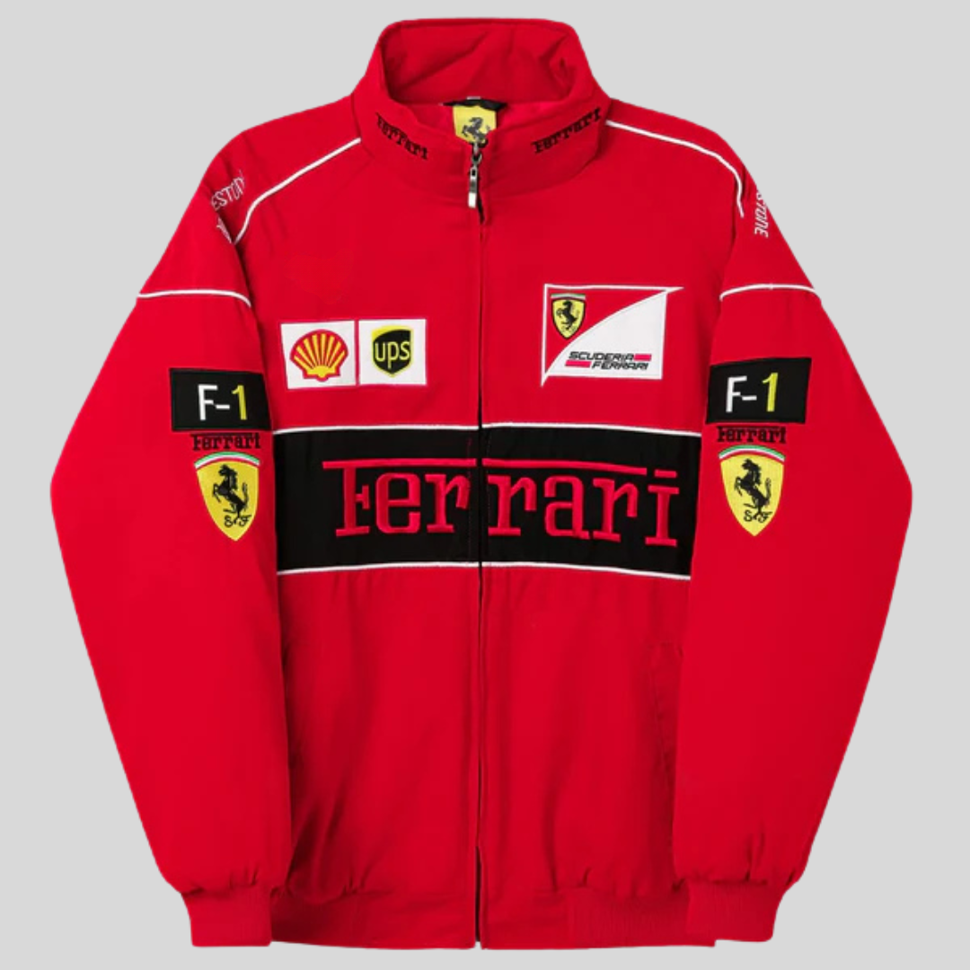 Rari | Veste de course originale Vintage Ferrari - F1 Unisexe Rétro