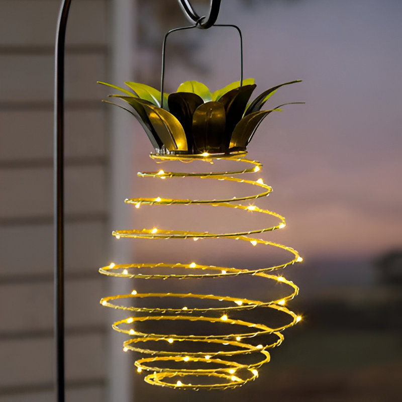 Ananas suspendus | Lampes solaires décoratives pour le jardin