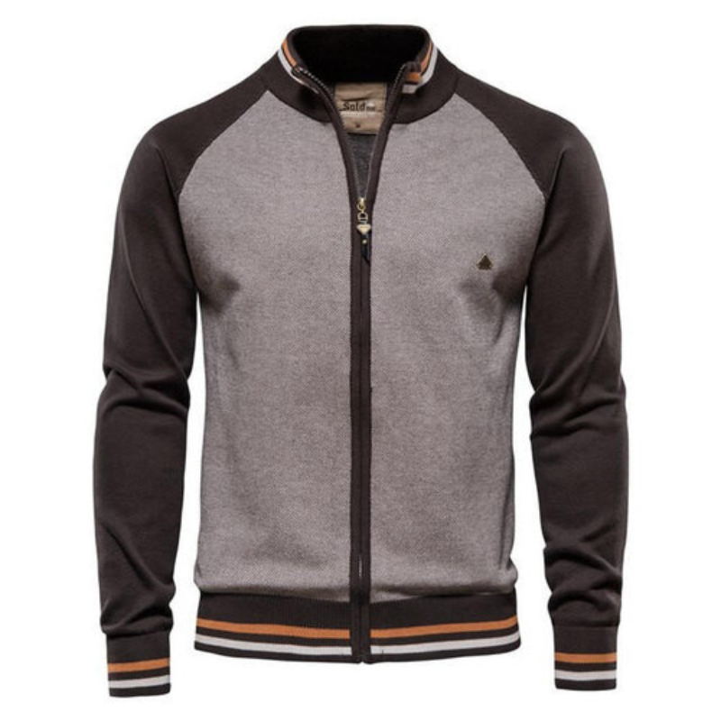 Cardigan Deux-Tons à Bandes pour Homme