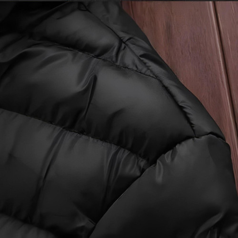 Veste Unie Matelassée à Capuche pour Homme