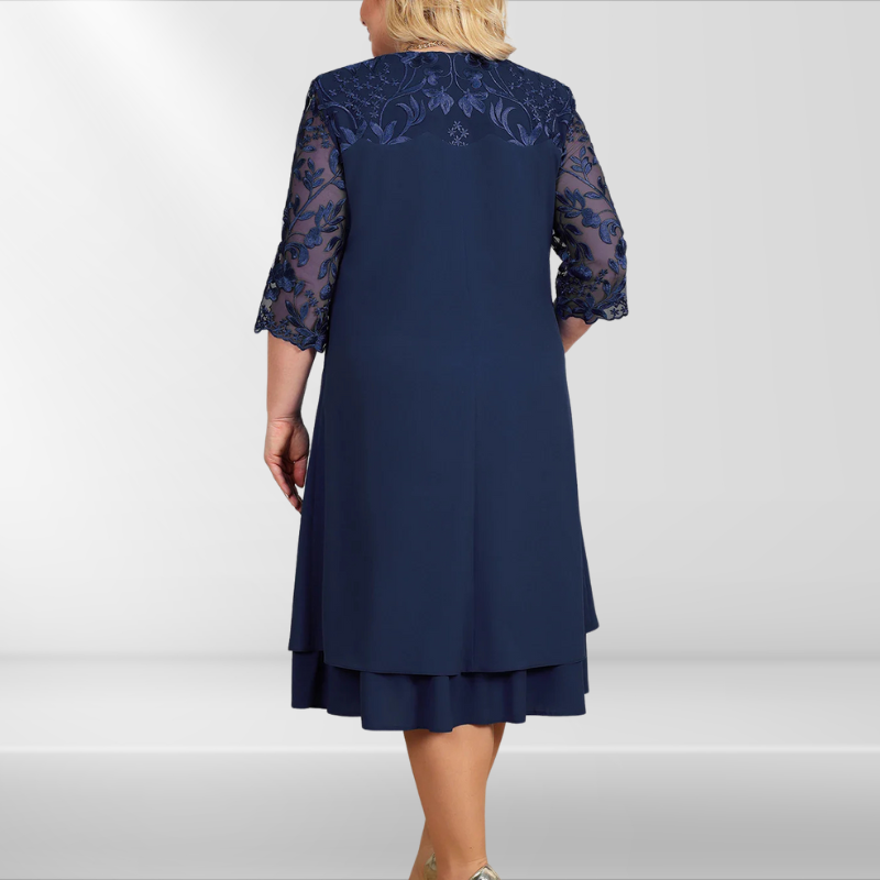 Greta | Robe de Banquet Grande Taille Brodée Femme