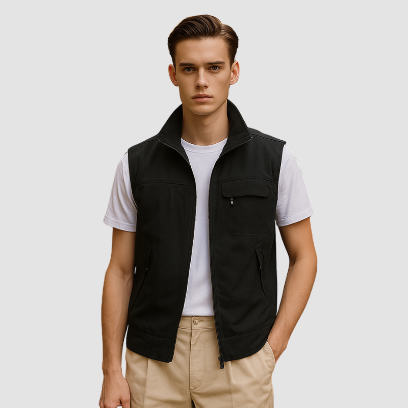 Ben | Gilet homme léger à fermeture zippée été