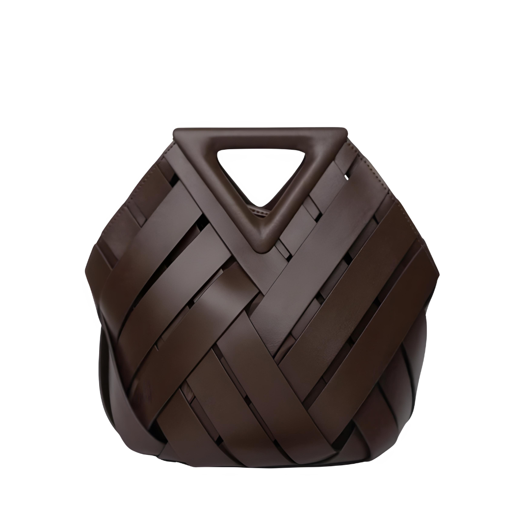 Triangle | Sac Hobo Triangle pour Femme-Womens Handbags-Marron foncé-Barnier Boutique