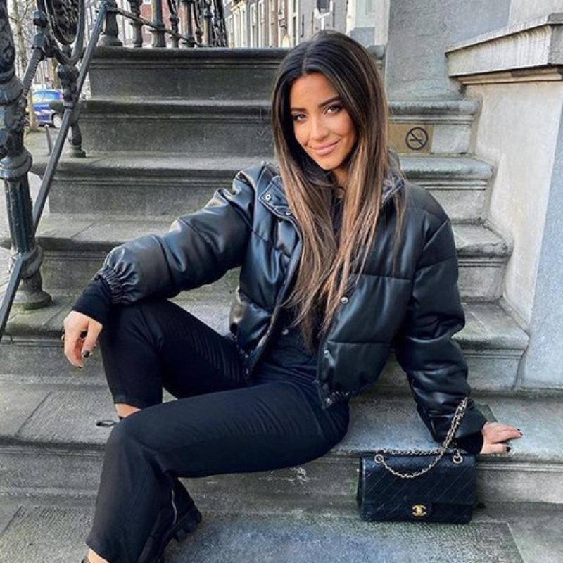 Petite Doudoune Noir pour Femmes