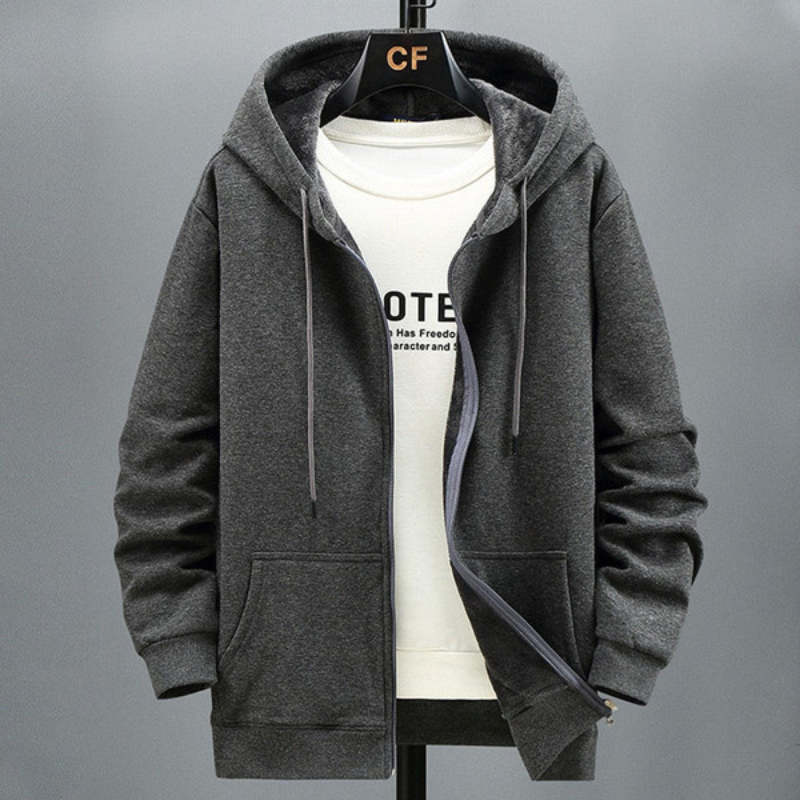 Cardigan à Capuche en Polaire pour Homme