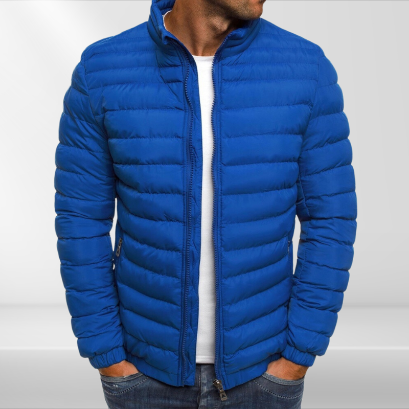 Filip | Veste Matelassée Homme avec Rembourrage Doux-Mens Jacket-Bleu-Barnier Boutique