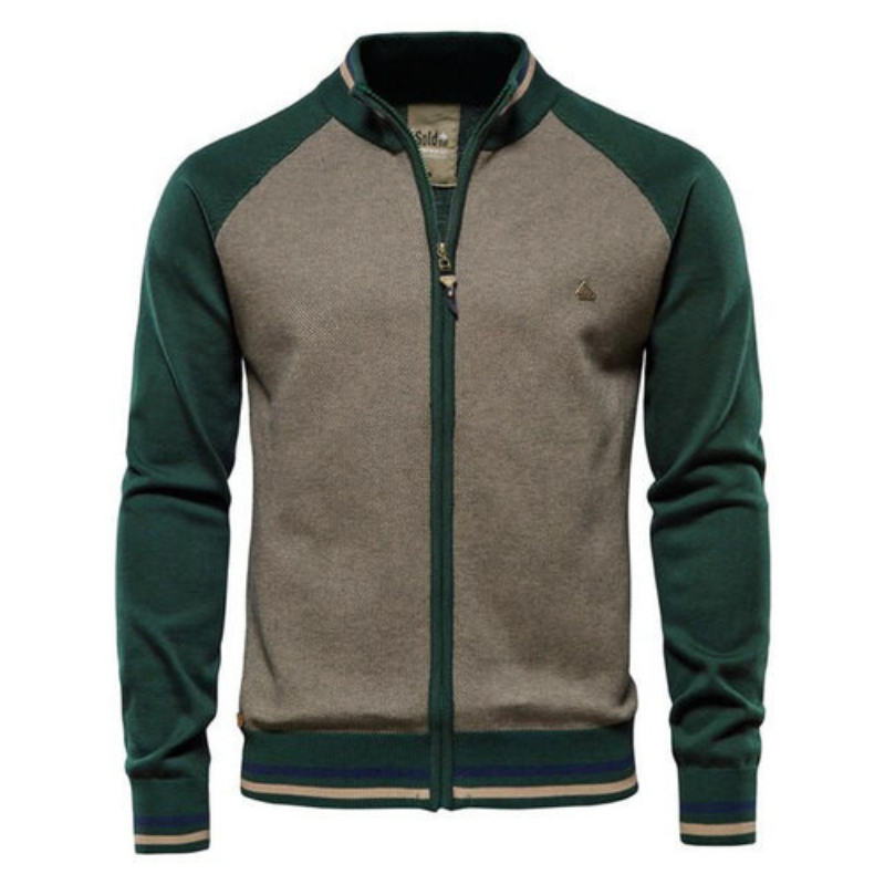 Cardigan Deux-Tons à Bandes pour Homme
