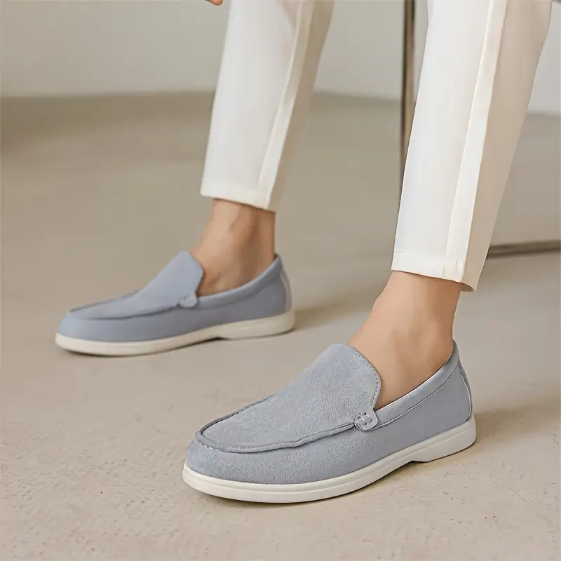 Fritz | Mocassins en Suede pour Homme-Mens Loafer & Mocassin-Bleu clair-Barnier Boutique