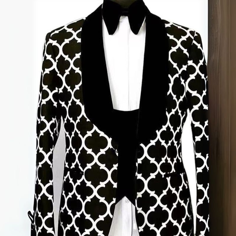 Nero | Costume Blazer de mariage pour homme | À carreaux