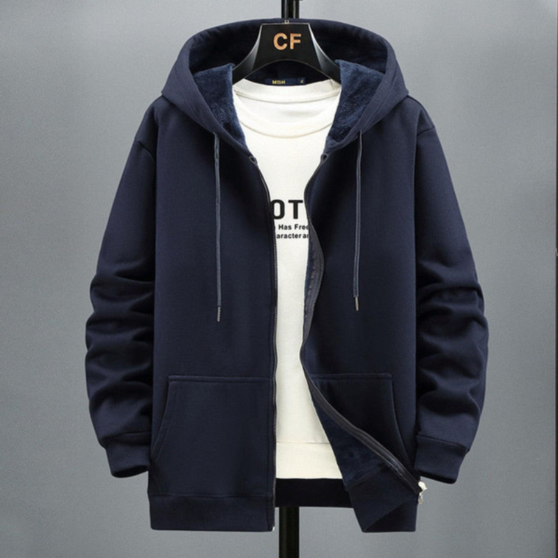 Cardigan à Capuche en Polaire pour Homme