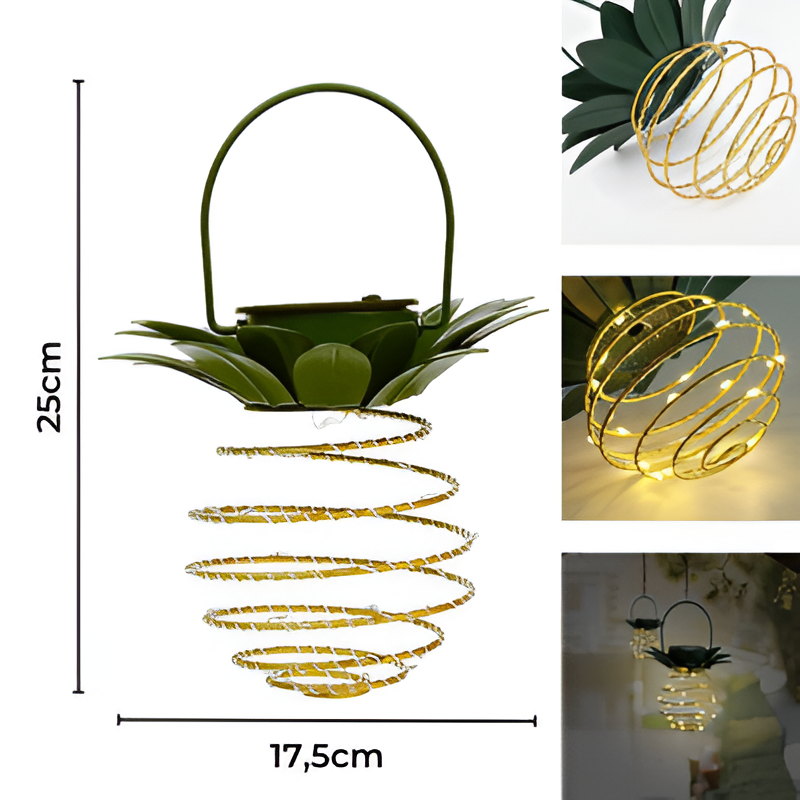 Ananas suspendus | Lampes solaires décoratives pour le jardin