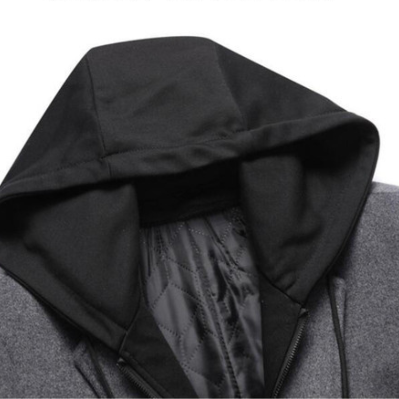Manteau à Capuche Amovible pour Homme