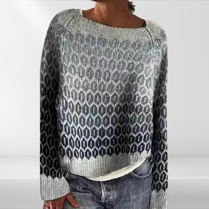 Dawn | Pull Tricoté Épais Femme avec Motif Imprimé
