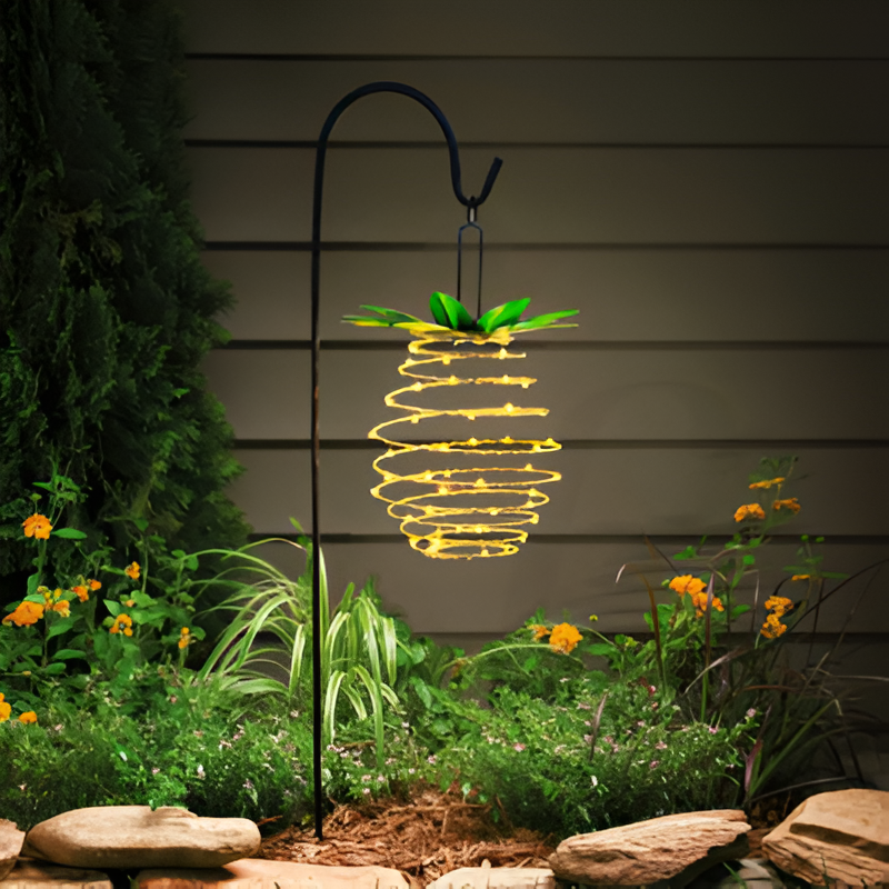 Ananas suspendus | Lampes solaires décoratives pour le jardin