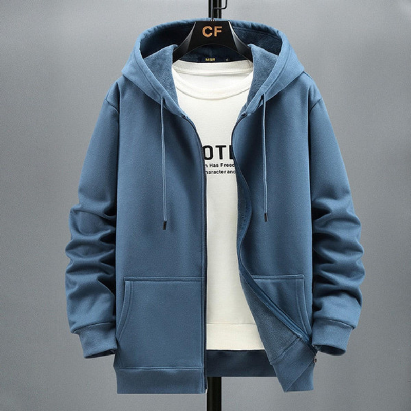 Cardigan à Capuche en Polaire pour Homme