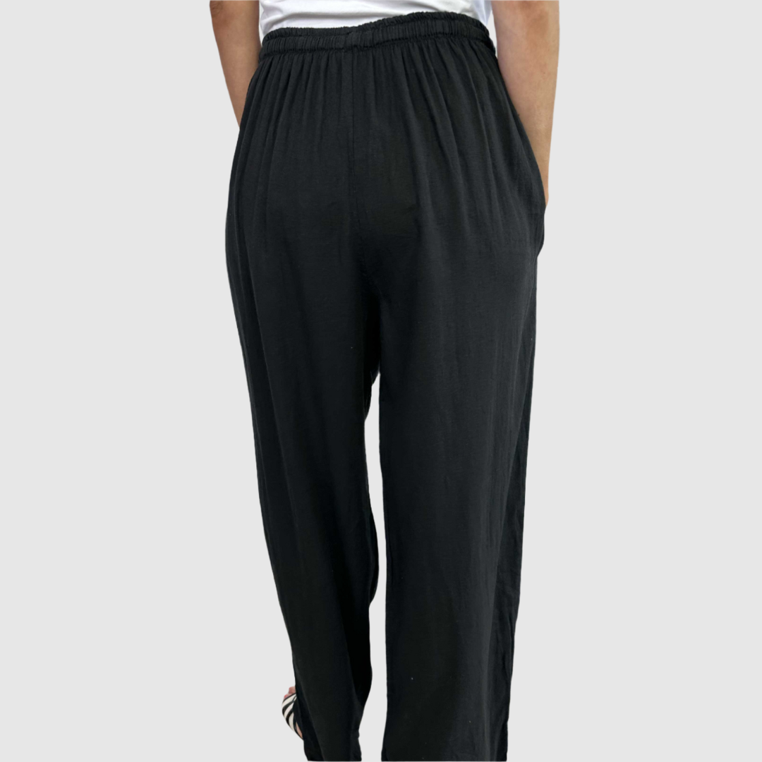 Claret | Pantalon léger à texture lisse avec cordon