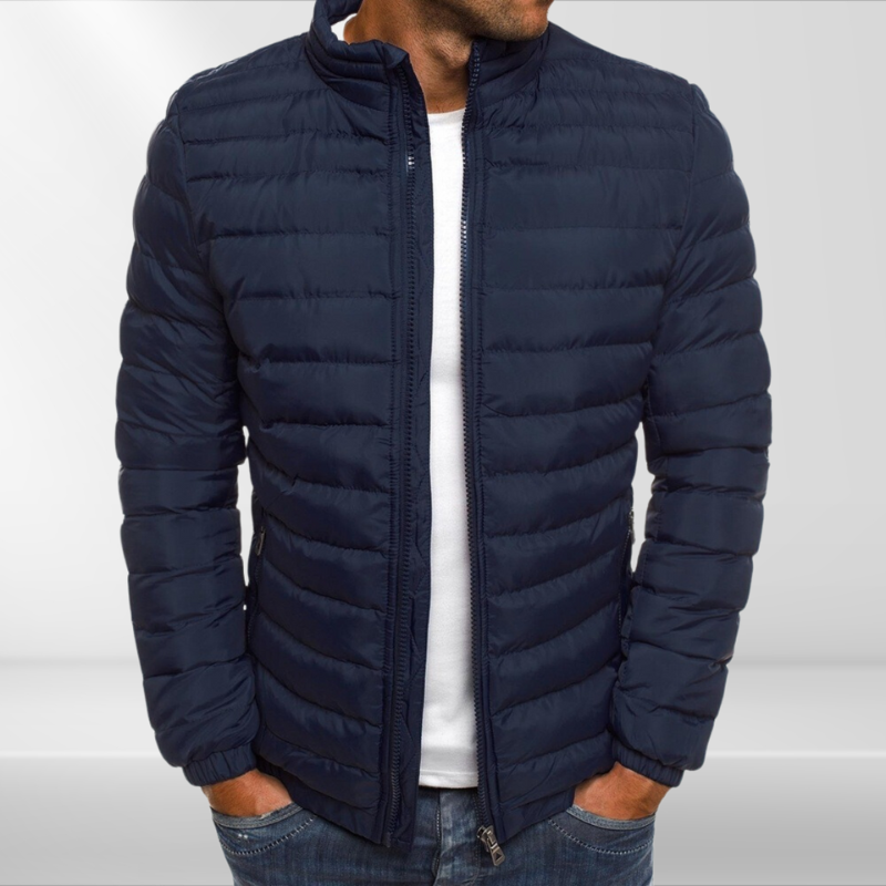 Filip | Veste Matelassée Homme avec Rembourrage Doux-Mens Jacket-Marine-Barnier Boutique