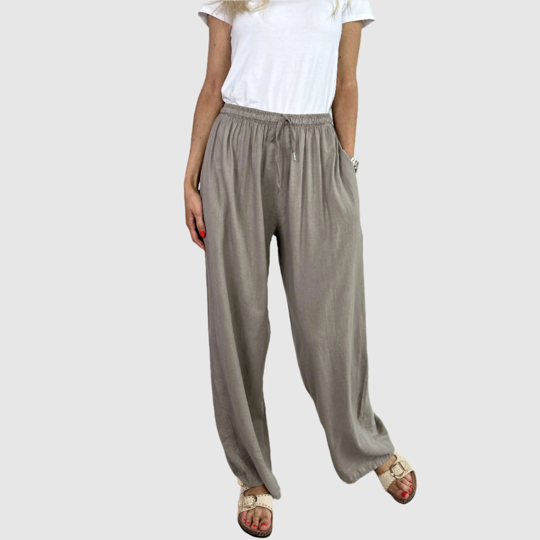 Claret | Pantalon léger à texture lisse avec cordon