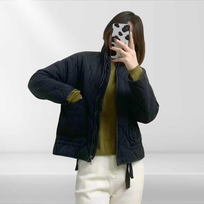 Cera | Veste Matelassée Femme en Coton avec Cordon de Serrage