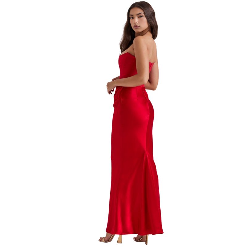 Claudine | Robe d'invitée de Mariage Épaules dénudées pour femme | Maxi