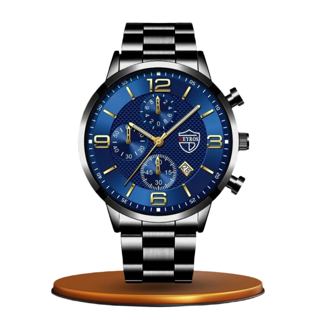 Flex | Montre pour hommes en acier inoxydable avec mouvement à quartz - Affaires