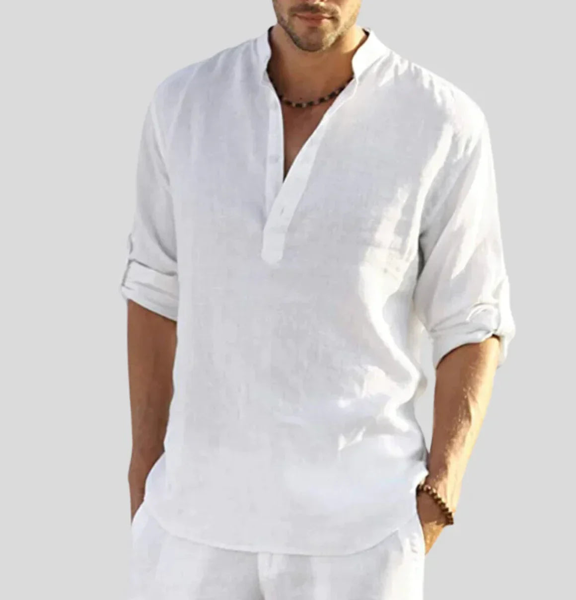 Max | Chemise en lin pour hommes avec col classique