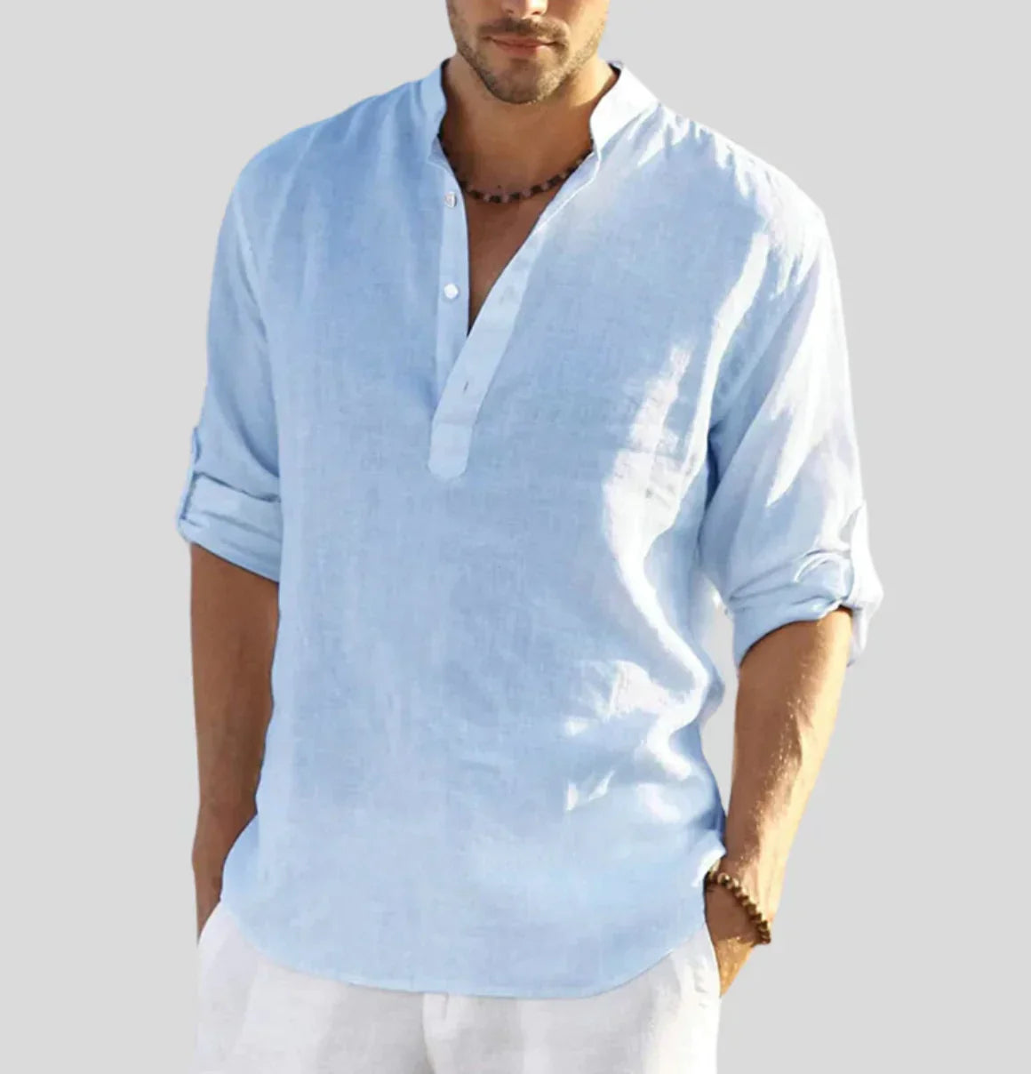 Max | Chemise en lin pour hommes avec col classique