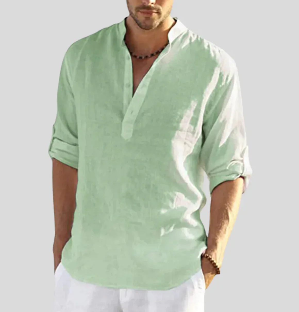 Max | Chemise en lin pour hommes avec col classique