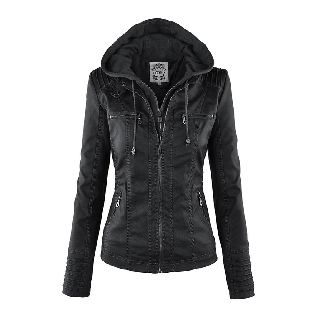 Veste Cuir pour Femme | Avec Capuche