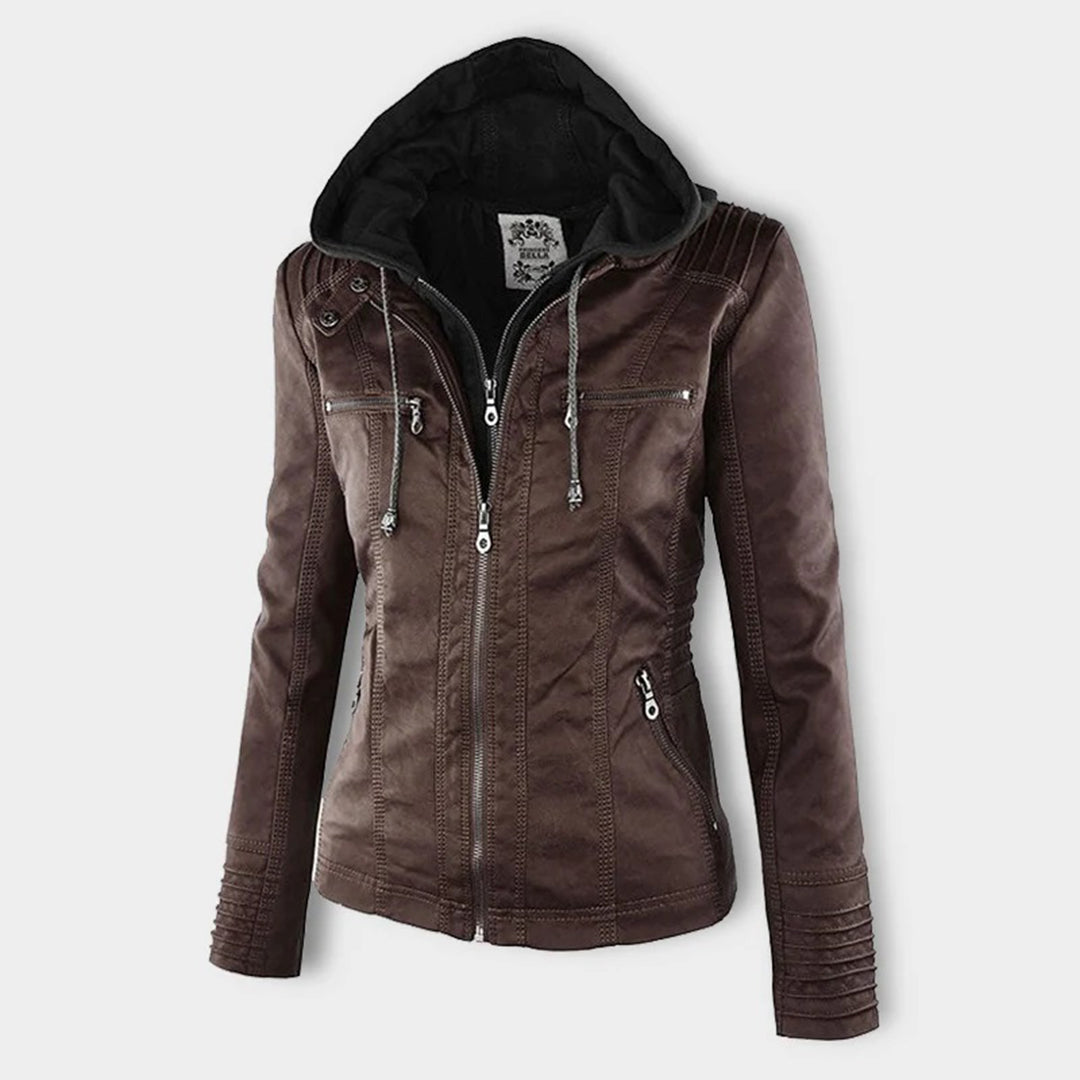 Veste Cuir pour Femme | Avec Capuche