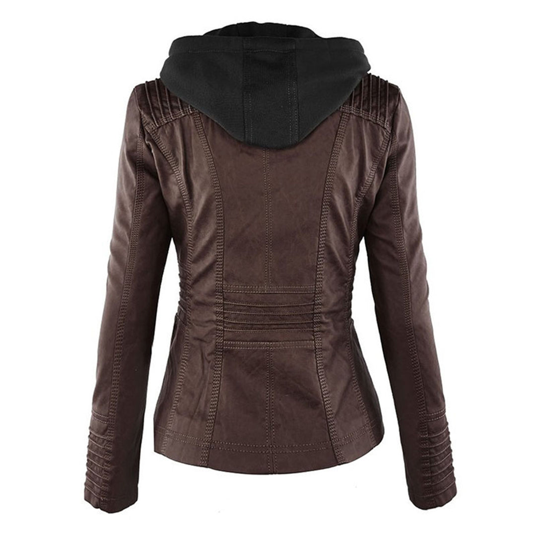 Veste Cuir pour Femme | Avec Capuche