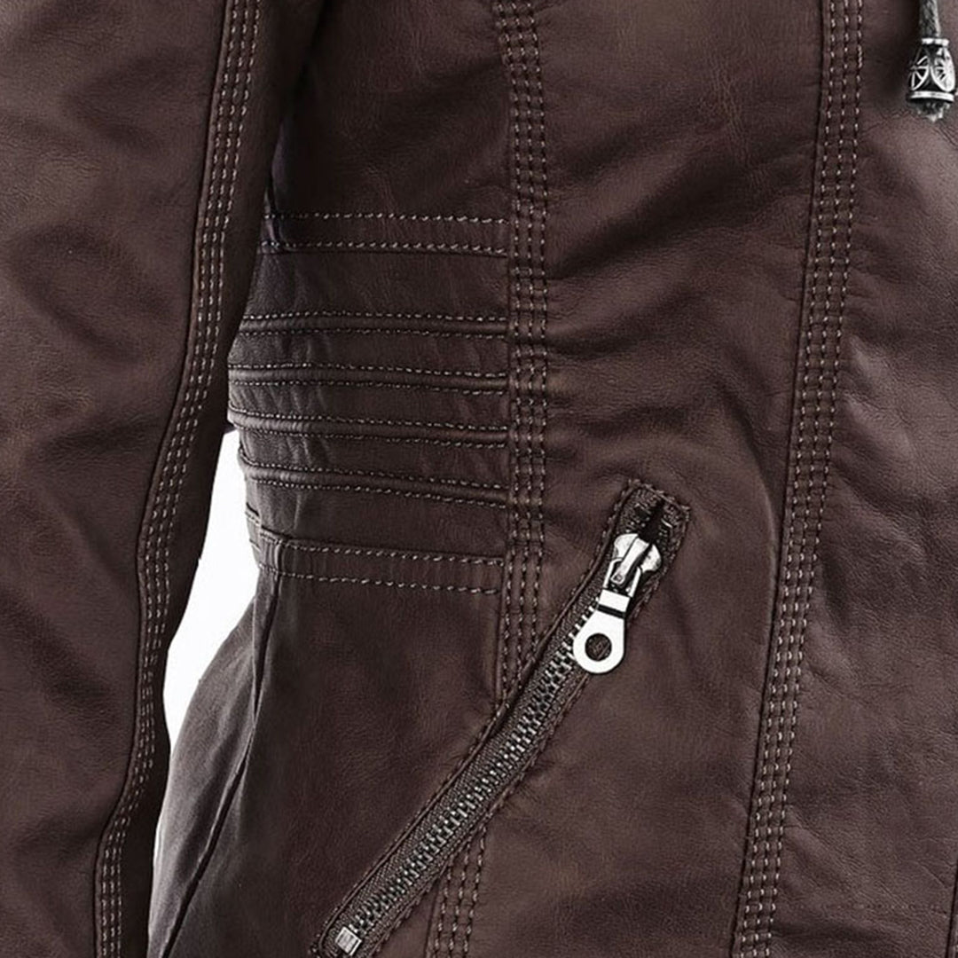 Veste Cuir pour Femme | Avec Capuche