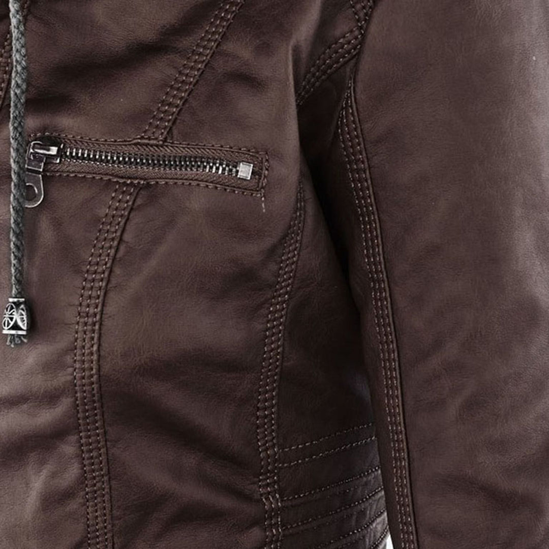 Veste Cuir pour Femme | Avec Capuche