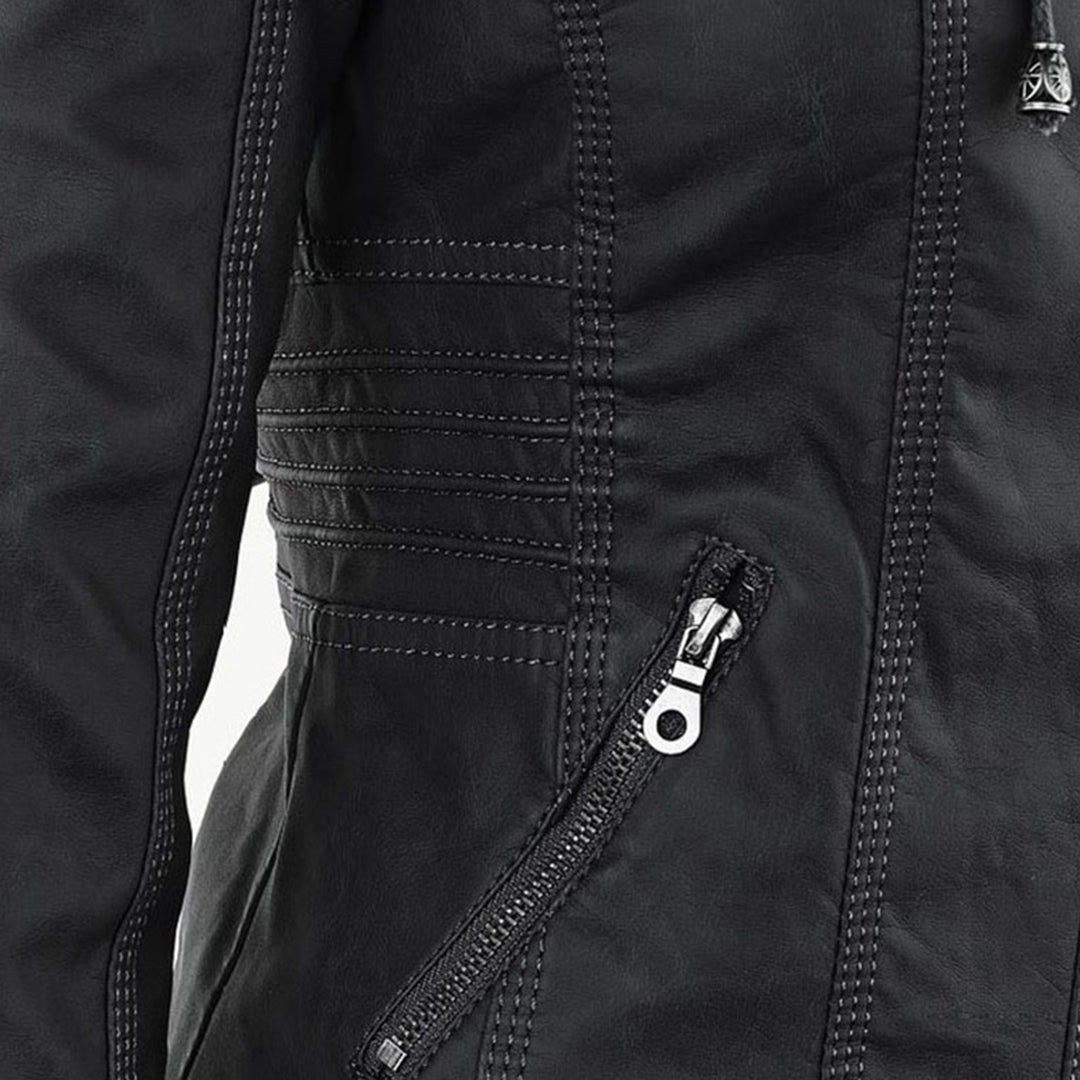 Veste Cuir pour Femme | Avec Capuche