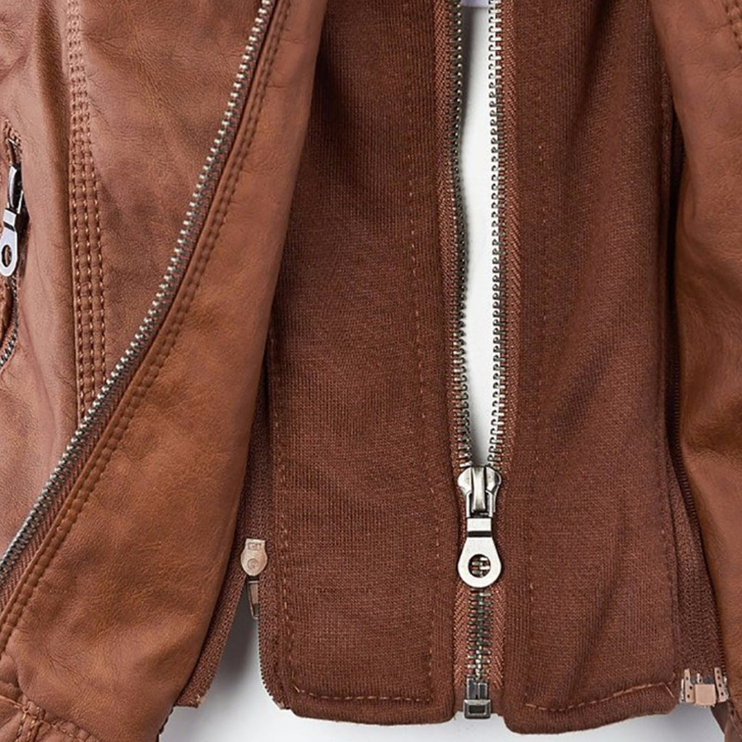 Veste Cuir pour Femme | Avec Capuche