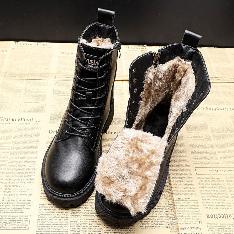 Delphine | Bottes Chunky pour Femmes | Noir Doublé