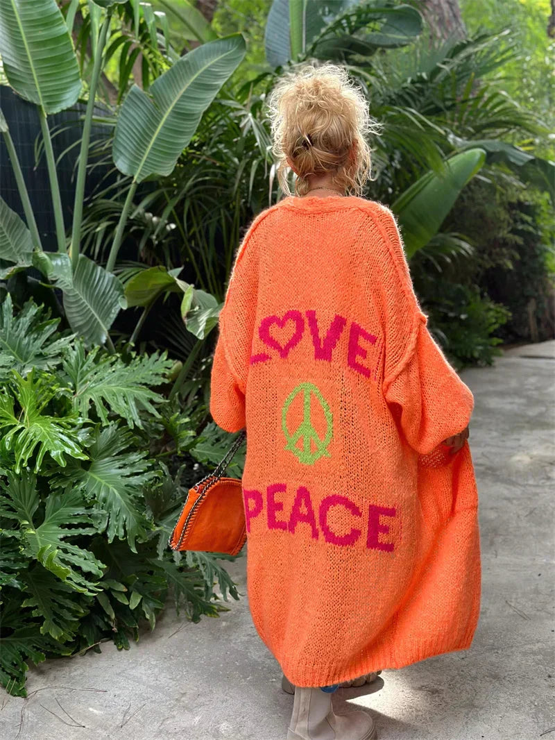 Daria | Lange hippie-stijl cardigan