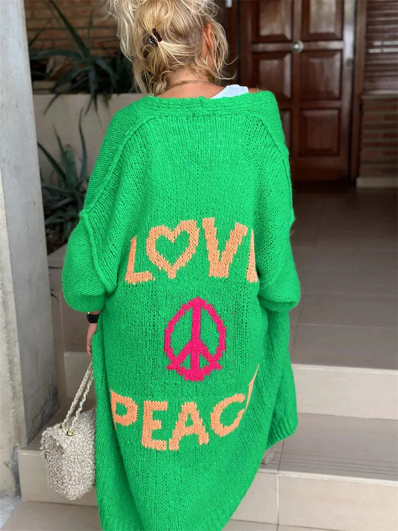 Daria | Lange hippie-stijl cardigan