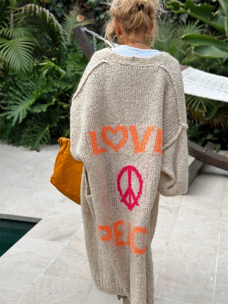 Daria | Lange hippie-stijl cardigan