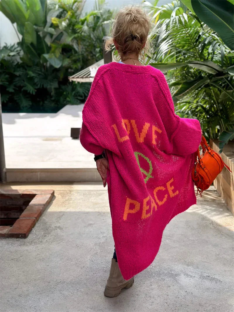 Daria | Lange hippie-stijl cardigan